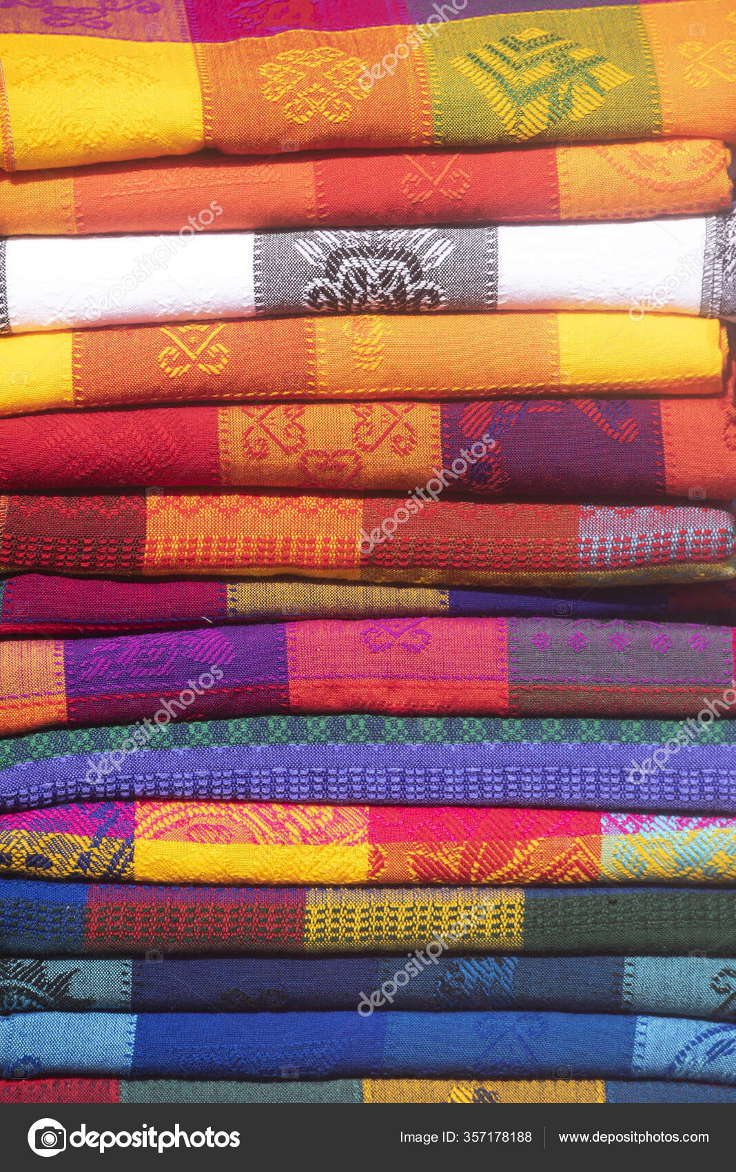 Close Background Multi Colored Blankets Textile Colors — Stock Photo