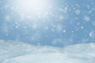 Güzel kış arka plan. Bokeh ile manzara.