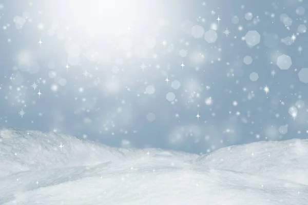 Gyönyörű téli háttér. A bokeh táj. — Stock Fotó