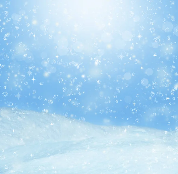Gyönyörű téli háttér. A bokeh táj. — Stock Fotó