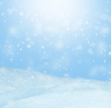 Güzel kış arka plan. Bokeh ile manzara.