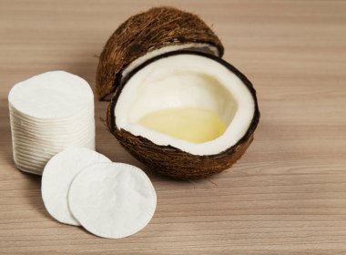 Hindistan cevizi yağı, Hindistan cevizi, kozmetik pamuklu ped