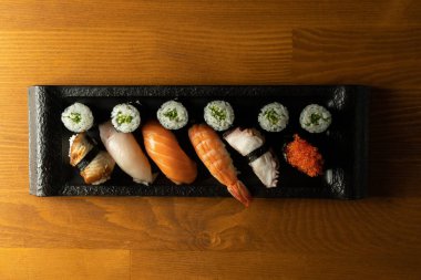 Asya Yemeği Suşi Nigiri Moriawase