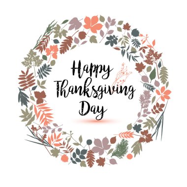 Şükran Günü tebrik kartı.