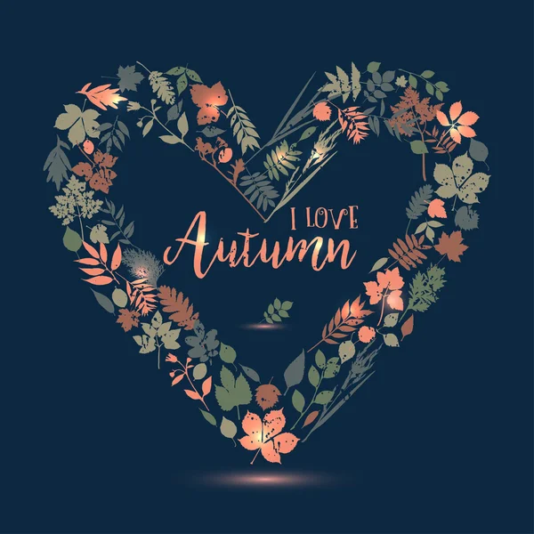Autumn greeting card — Stock Vector