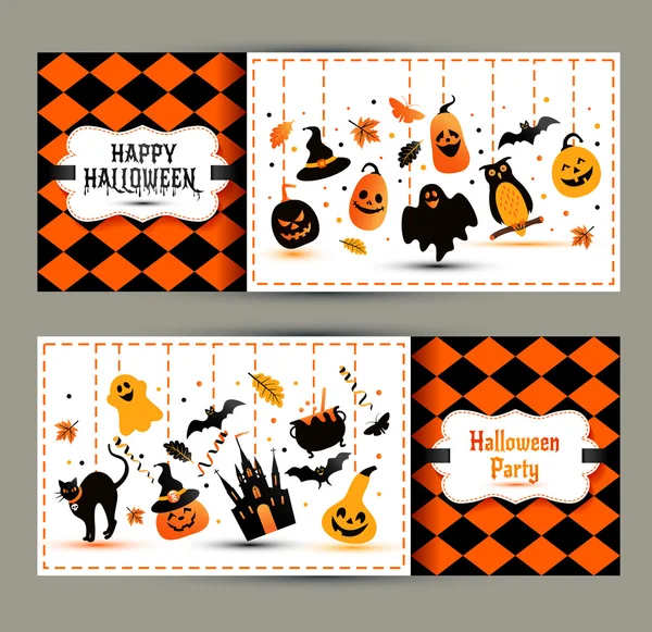 Halloween-Banner aufgestellt — Stockvektor