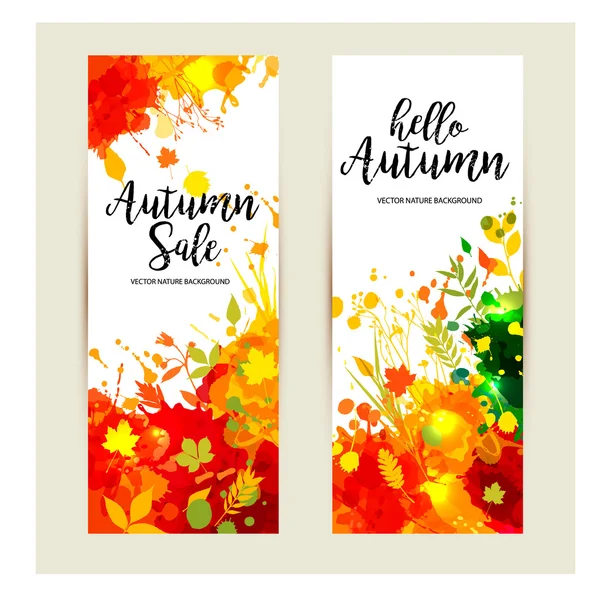 Höstens försäljning banners — Stock vektor