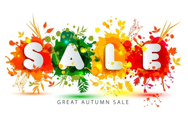 Autumn sale banner — Stock Vector