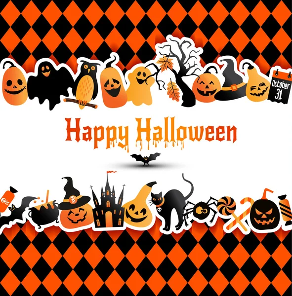 Halloween üdvözlés Banner — Stock Vector