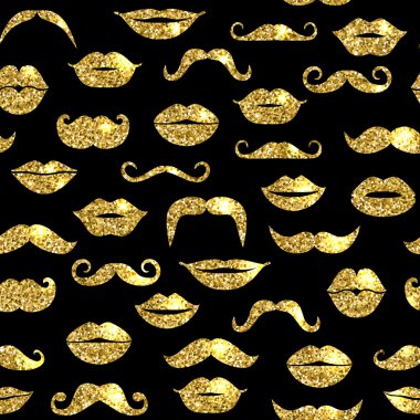 Glitter seamless fashion pattern vector