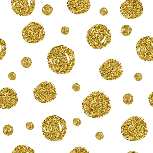 Gold circles seamless pattern