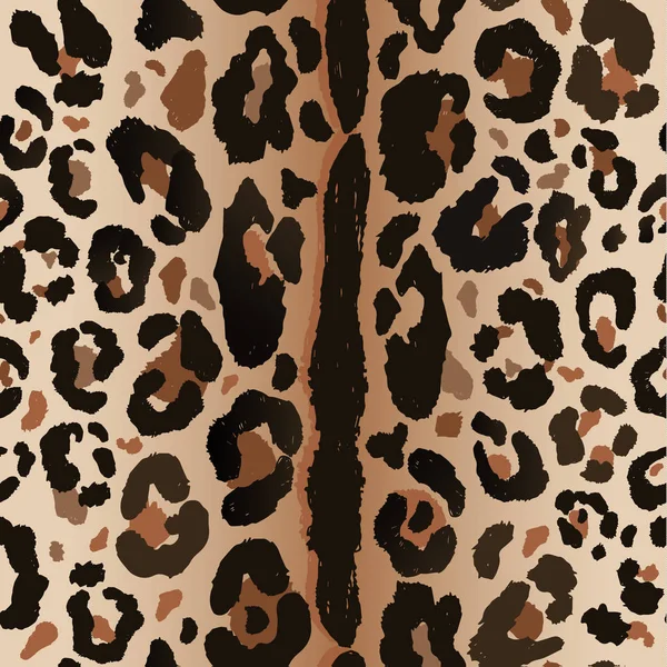 Patrón de naturaleza salvaje de leopardo sin costuras. Vector animal print . — Archivo Imágenes Vectoriales