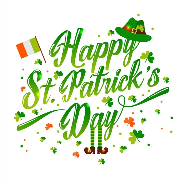 Saint Patrick s dag bakgrund i grönt — Stock vektor
