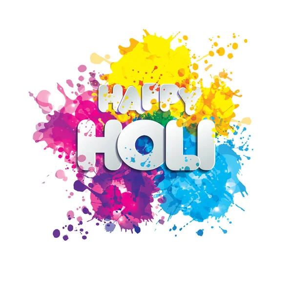 Holi festival de primavera de colores vector elemento de diseño y signo — Archivo Imágenes Vectoriales