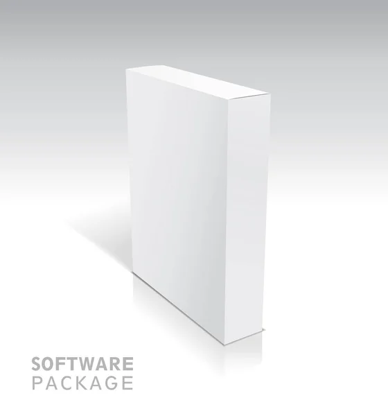 Pakiet biały karton Box.Vector ilustracji — Wektor stockowy