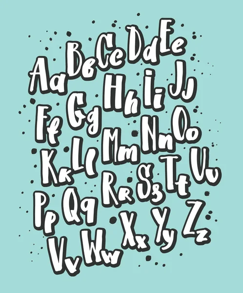 文字セットの種類の手描きセット — ストックベクタ