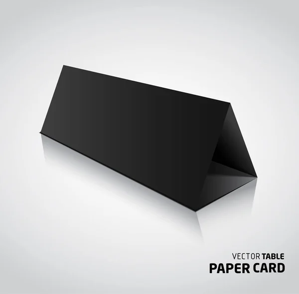 Plantilla de tarjeta de papel en color negro — Vector de stock