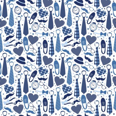 Babalar Günü 'nün kusursuz bir düzeni. Düz simgeler beyaz arkaplanda.