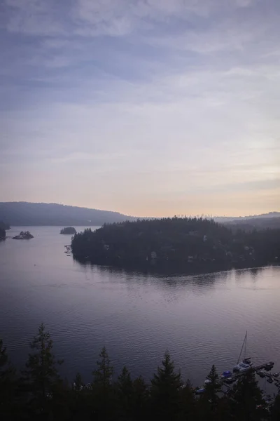 Soluppgång Över Sjö Och — Stockfoto