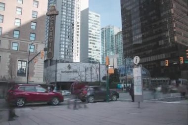 Şehir merkezinde hareketli bir zaman çizelgesi