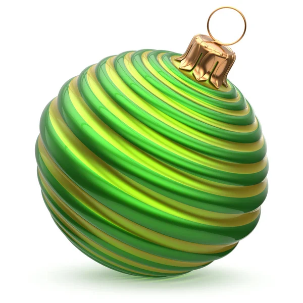 Palla di Natale Capodanno decorazione verde agitato bagattella — Foto Stock