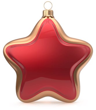 Kırmızı altın dekorasyon önemsiz şey dekor Noel top yıldız şeklinde