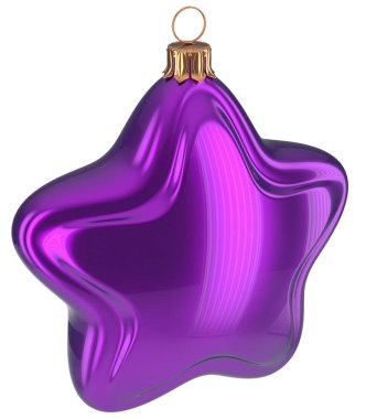 Noel top mor yıldız şeklinde asılı dekorasyon biblo