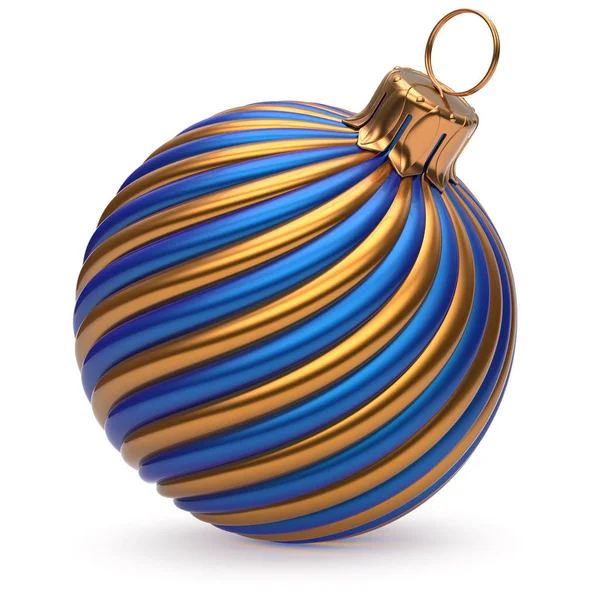 Pallone di Natale Capodanno decorazione blu arancio bagattella — Foto Stock