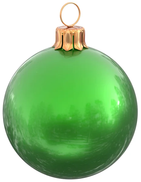 Christmas ball green New Year's Eve bauble decoration shiny — Stock Photo, Image