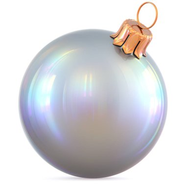 Noel top beyaz gümüş parlak Yılbaşı Dekorasyonu