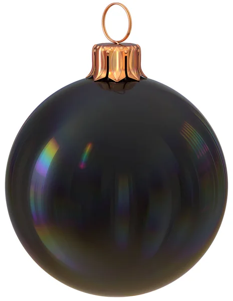 Різдвяний м'яч Новорічна прикраса чорної сфери — стокове фото