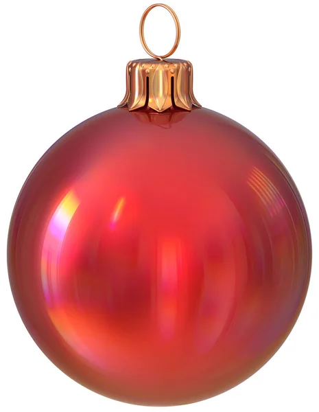 Kerst bal rood New Years Eve bauble decoratie glimmende bol — Stockfoto