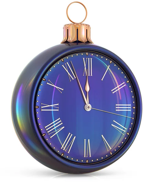 새 해의 이브 시계 자정 지난 시간 카운트 다운 압력 — 스톡 사진