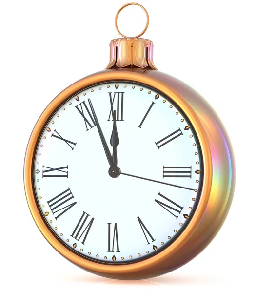 새 해의 이브 시계 자정 지난 시간 카운트 다운 장식 — 스톡 사진