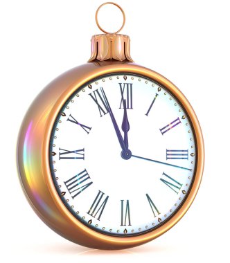 New Year's Eve son saat saat gece yarısı geri sayım basınç