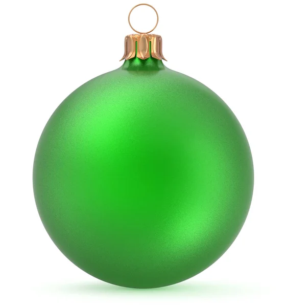 Weihnachtsball grüne Silvesterdekoration hängende Christbaumkugel — Stockfoto