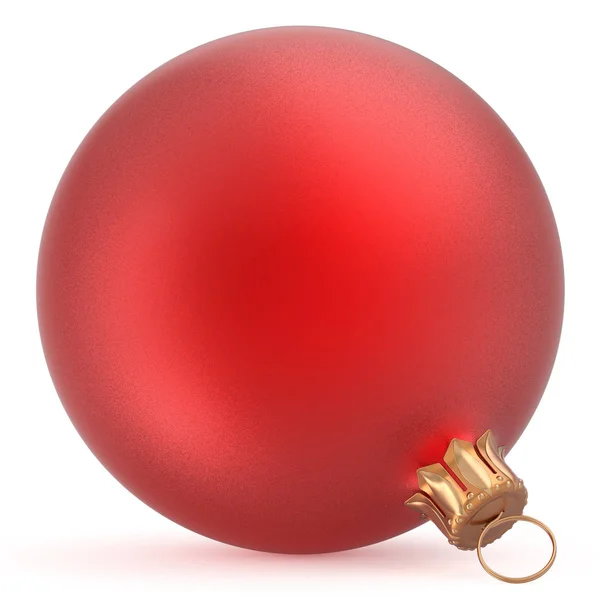 Natale palla ornamento invernale rosso Felice anno nuovo bauble — Foto Stock