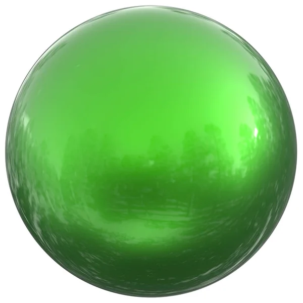 Esfera ronda botón verde bola básica círculo forma geométrica —  Fotos de Stock