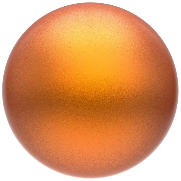 Orange sphere round button ball basic matted yellow sun circle — Stock Photo, Image