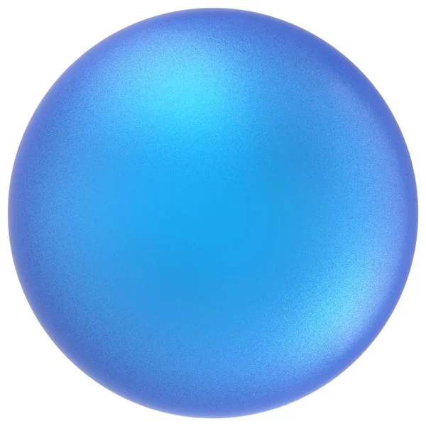 Blaue Kugel runde Taste Kugel einfach mattiert Cyan Kreis leer — Stockfoto