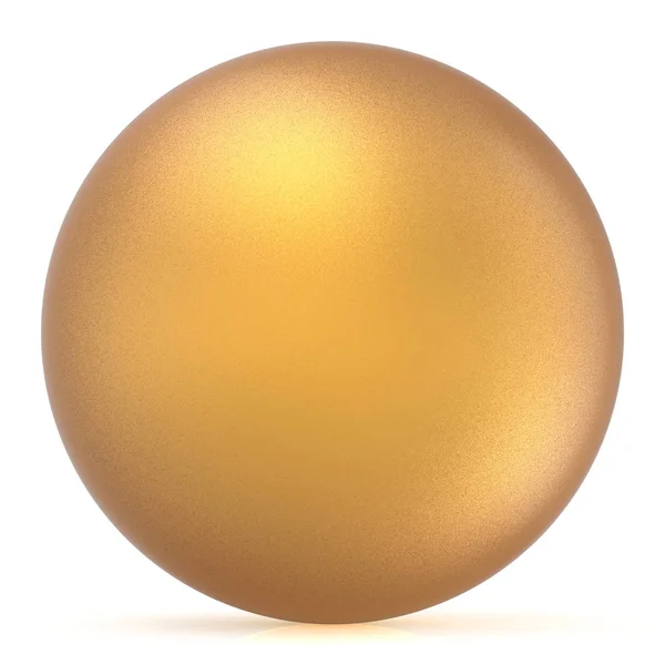 Esfera redonda botão de ouro bola básica matted amarelo círculo em branco — Fotografia de Stock