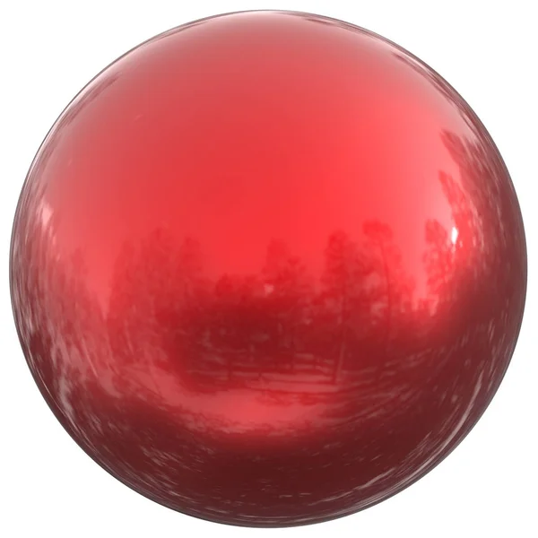 Sphere round button red ball basic circle geometric shape — Stock Photo, Image