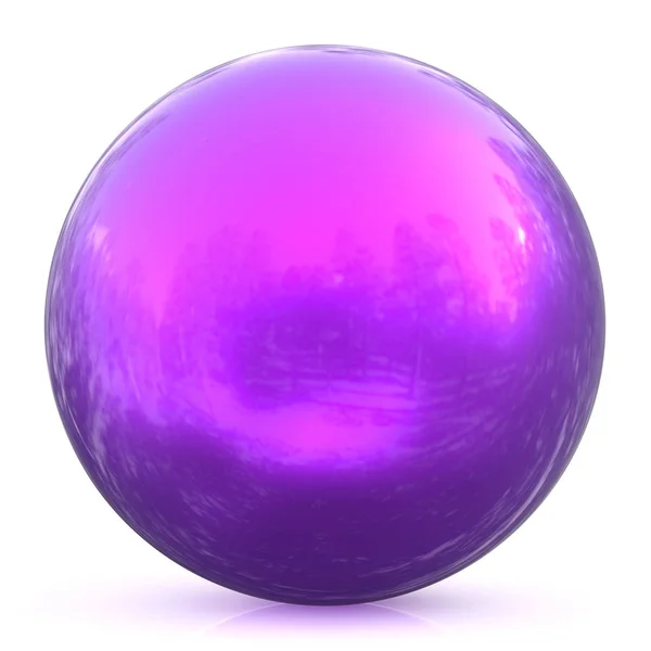 紫色の球ラウンド ボタン ボール基本サークル幾何学図形 — ストック写真