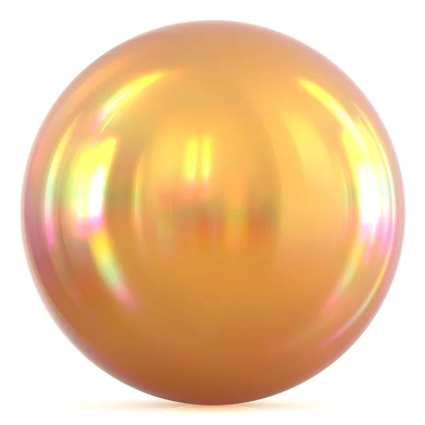 Golden ball sunny yellow sphere round button basic circle — Stock Photo, Image