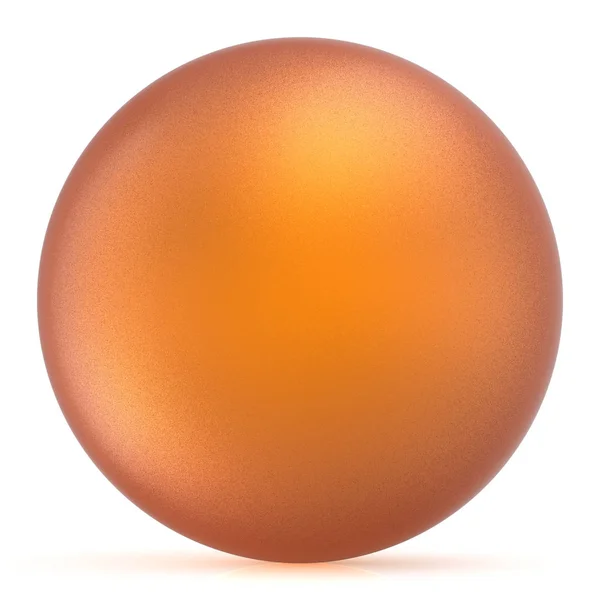 Orange sphere round button ball basic matted yellow circle badge — Stock Photo, Image