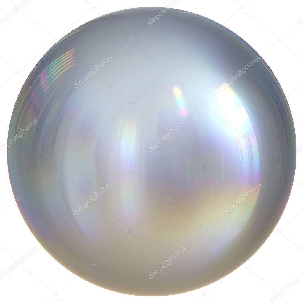 Ball sphere silver white round button chrome basic circle drop