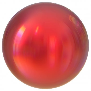 Küre kırmızı yuvarlak düğmesi topu temel daire geometrik şekli