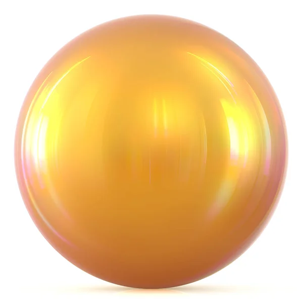 Boll golden sunny gul sfär runda knappen grundläggande cirkel figur — Stockfoto