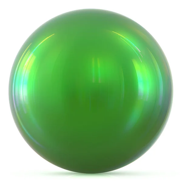 Koule zelený koule kulaté tlačítko základní kružnice geometrického tvaru — Stock fotografie