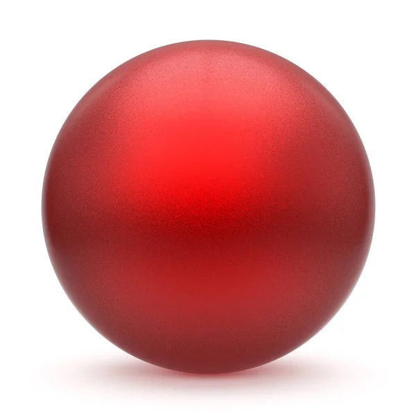 Esfera redonda botão vermelho matted bola básica círculo figura geométrica — Fotografia de Stock